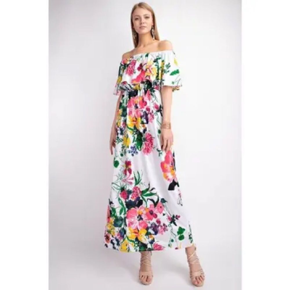 1.4.3. Story by Line Up Floral Off-Shoulder Maxi Dress